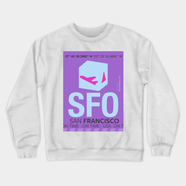 SFO violet Crewneck Sweatshirt by Woohoo